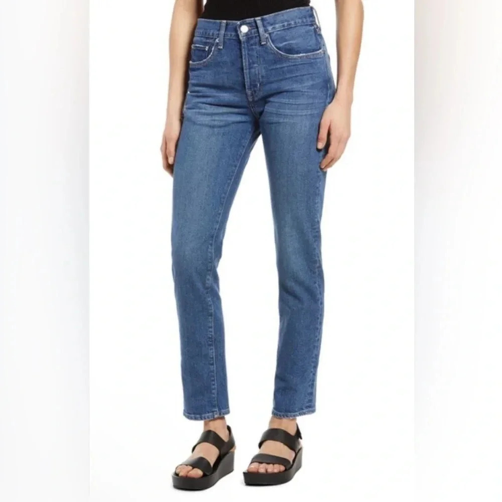 NWT Edwin Hana Vintage Straight Leg High-Rise Blue Horizon Size 29